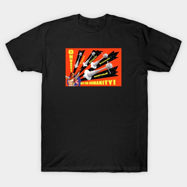 Russian / English Fleet Launch Poster T-Shirt by RELATIVITY